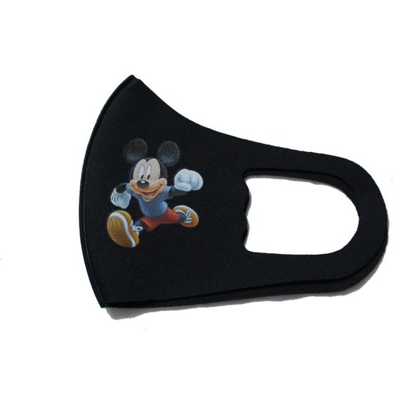 None Other - Kids Printed Mickey Mouse Blue Shirt Face Mask